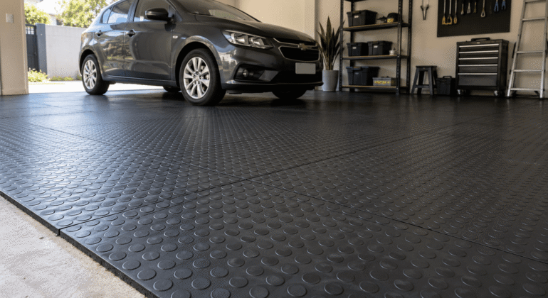 Piso moeda para garagem